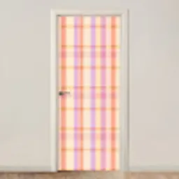 Pastel - uitpatroon - Geometrisch deurposter klein 289 -3d_beige