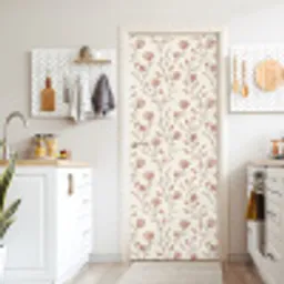 Patroon - Klassiek - Roze deurposter klein 289 -sfeer5