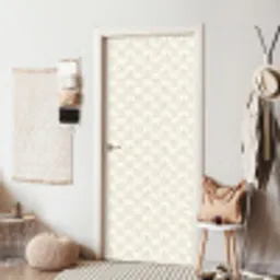 Patroon - Bloemen - Beige deurposter klein 289 -sfeer6