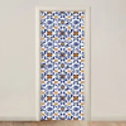 Patroon - Modern - Kleurrijk deurposter klein 289 -3d_beige