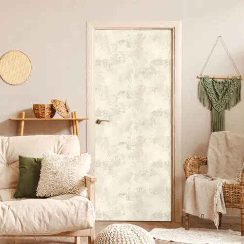 Patroon - Organisch - Beige deurposter klein 289 -sfeer2