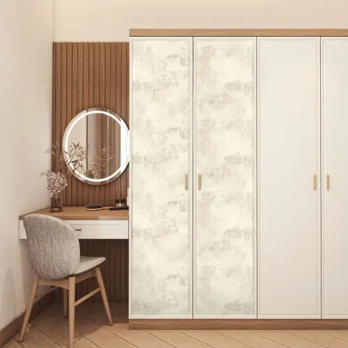 Patroon - Organisch - Beige deurposter klein 289 -sfeer3