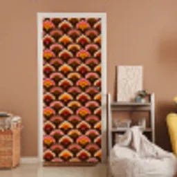 Patroon - Retro - Kleurrijk deurposter klein 289 -sfeer1