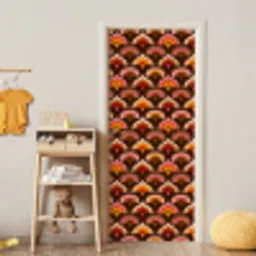 Patroon - Retro - Kleurrijk deurposter klein 289 -sfeer4
