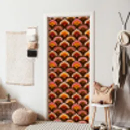 Patroon - Retro - Kleurrijk deurposter klein 289 -sfeer6