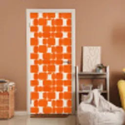 Patroon - Retro - Oranje deurposter klein 289 -sfeer1