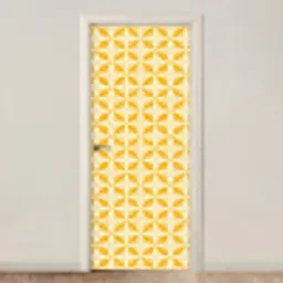 Patroon - Retro - Geel deurposter klein 289 -3d_beige