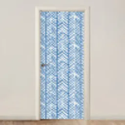 Patroon - Streep - Blauw deurposter klein 289 -3d_beige
