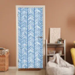 Patroon - Streep - Blauw deurposter klein 289 -sfeer1