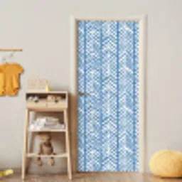 Patroon - Streep - Blauw deurposter klein 289 -sfeer4