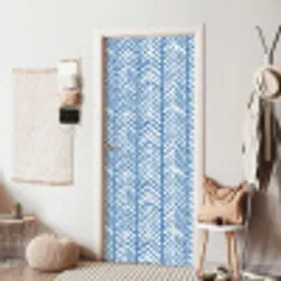 Patroon - Streep - Blauw deurposter klein 289 -sfeer6