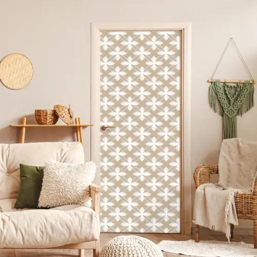 Patroon - Symmetrisch - Beige deurposter klein 289 -sfeer2