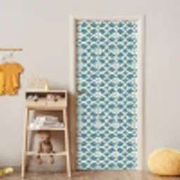 Patroon - Symmetrisch - Blauw deurposter klein 289 -sfeer4