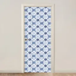 Patroon - Tegel - Blauw deurposter klein 289 -3d_beige