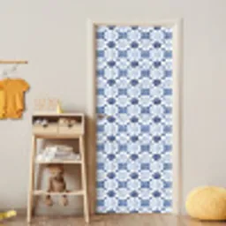 Patroon - Tegel - Blauw deurposter klein 289 -sfeer4