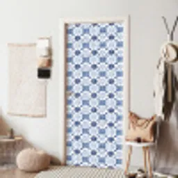 Patroon - Tegel - Blauw deurposter klein 289 -sfeer6