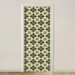 Patroon - Tegel - Groen deurposter klein 289 -3d_beige