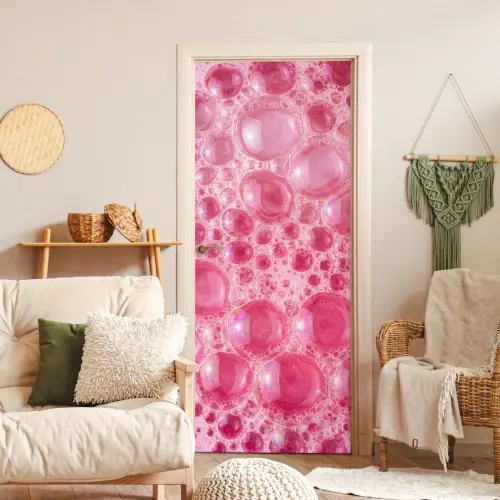 Roze - Schuim - Bubbels deurposter klein -sfeer2