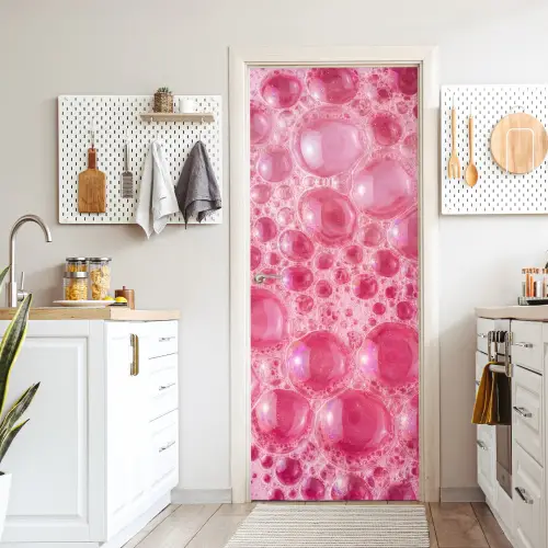Roze - Schuim - Bubbels deurposter klein -sfeer5