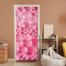 Roze - Schuim - Bubbels deurposter klein -sfeer1