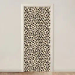 Stippen - Patroon - Zwart deurposter klein 289 -3d_beige