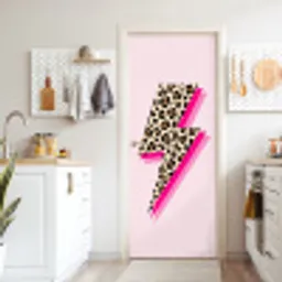 Stippen - Roze - Bliksem deurposter klein -sfeer5