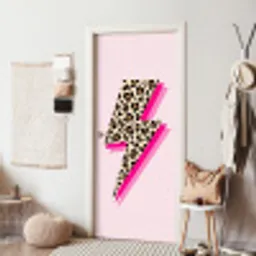 Stippen - Roze - Bliksem deurposter klein -sfeer6