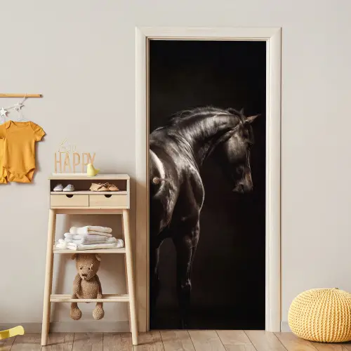 Krachtig - Paard - Donker deurposter klein -sfeer4