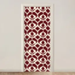 Rood - Druppelpatroon - Grafisch deurposter klein 289 -3d_beige
