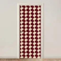 Rood - Tegelpatroon - Crème deurposter klein 289 -3d_beige