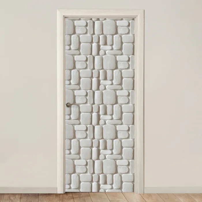 Reliëf - Structuur - Wit deurposter klein 289 -3d_beige