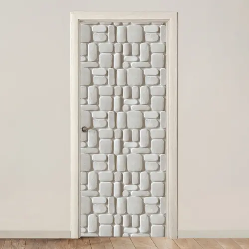 Reliëf - Structuur - Wit deurposter klein 289 -3d_beige