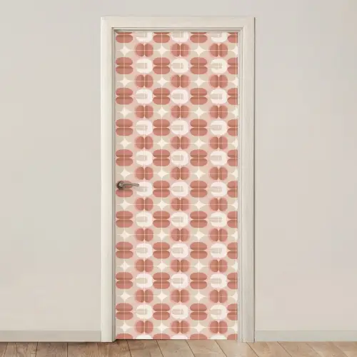 Retro - Klassiek - Roze deurposter klein 289 -3d_beige