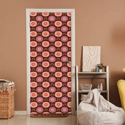 Retro - Madelief - Roze deurposter klein 289 -sfeer1