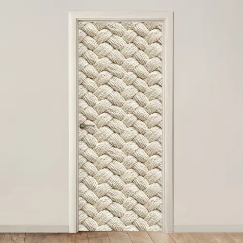 Touw - Gebreid - Beige deurposter klein 289 -3d_beige