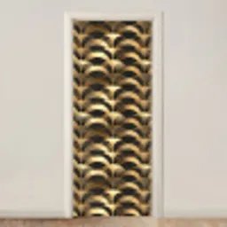 Schubben - Structuur - Goud deurposter klein 289 -3d_beige