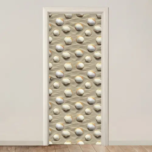 Schelpen - Zand - Maritiem deurposter klein 289 -3d_beige