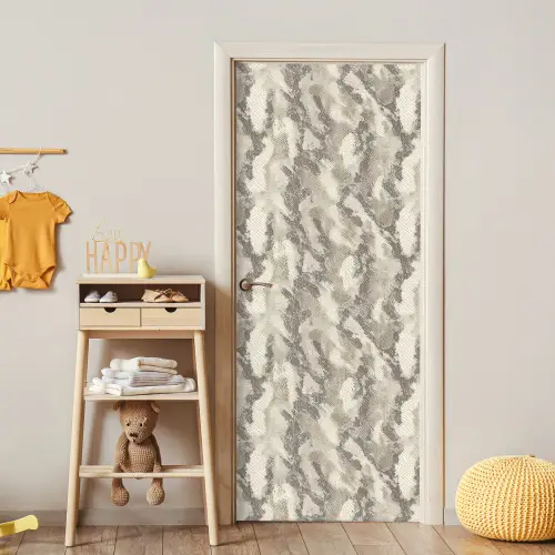 Slang - Patroon - Taupe deurposter klein 289 -sfeer4
