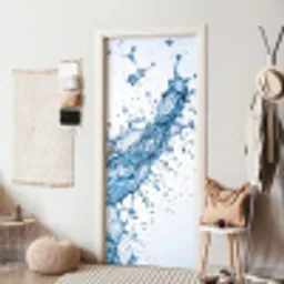 Spash - Water - Blauw deurposter klein -sfeer6