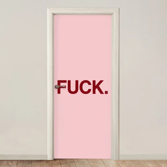 Statement - Krachtig - Roze deurposter klein -3d_beige