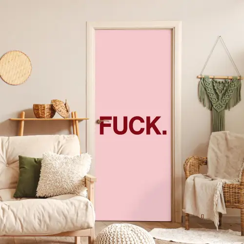 Statement - Krachtig - Roze deurposter klein -sfeer2