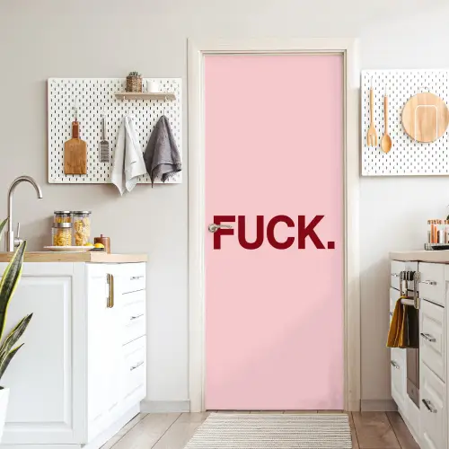 Statement - Krachtig - Roze deurposter klein -sfeer5
