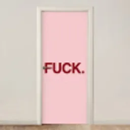 Statement - Krachtig - Roze deurposter klein -3d_beige
