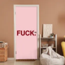 Statement - Krachtig - Roze deurposter klein -sfeer1