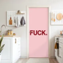 Statement - Krachtig - Roze deurposter klein -sfeer5
