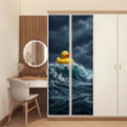 Storm - Badeend - Golven deurposter klein -sfeer3