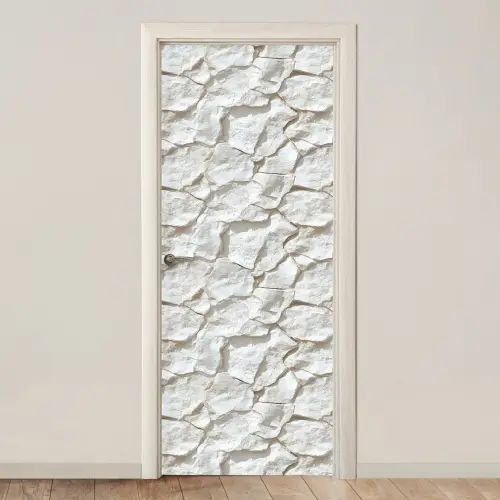 Structuur - Rots - Wit deurposter klein 289 -3d_beige
