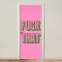 Tekst - Bold - Roze deurposter klein -3d_beige