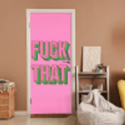 Tekst - Bold - Roze deurposter klein -sfeer1