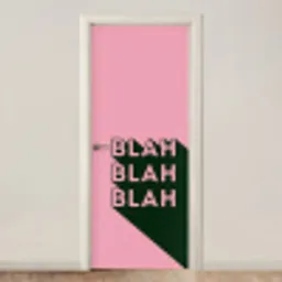 Tekst - Grafisch - Groen - Schaduw deurposter klein -3d_beige